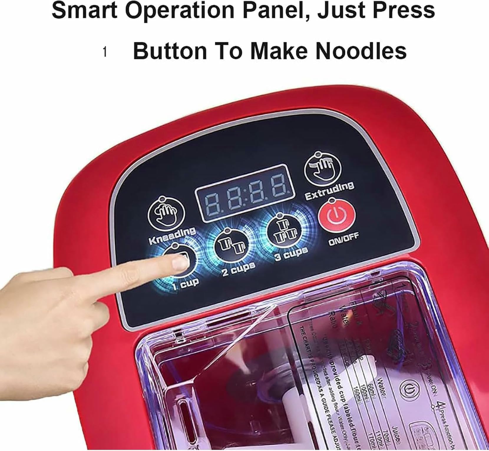 Máquina para hacer fideos, 260 W con herramientas for preparar alimentos, antiadherente
