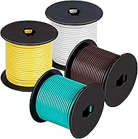 Vista 2 de 4X Rollos de 95 pies de cableado de remolque enlazado de 4 vías para RV y autocaravana, arnés de cableado de 4 cables principal de calibre 14 CCA