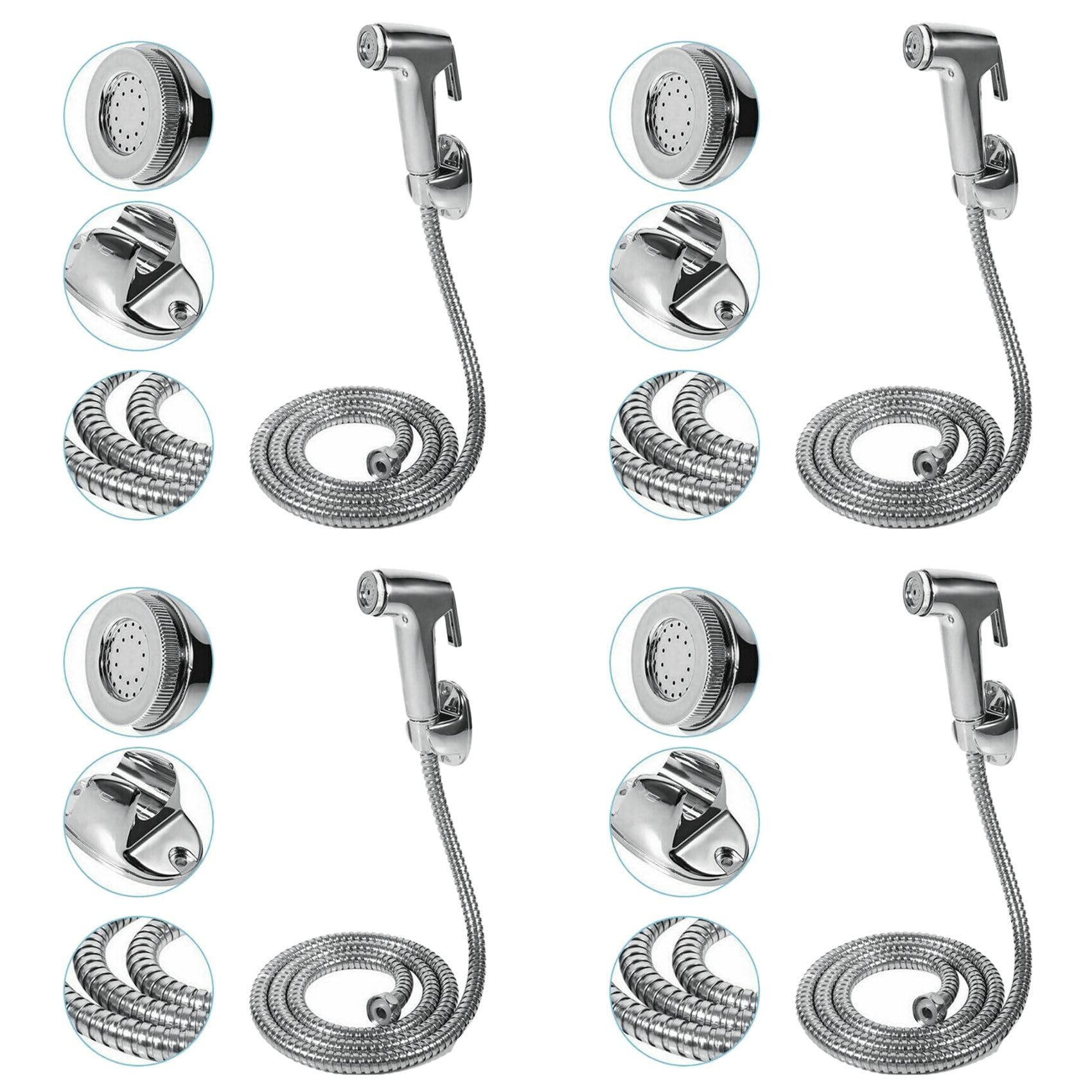 Vjsujehgy 4X Toilet Bathroom Hand Held Handheld Sprayer Shower Bidet Hose Holder