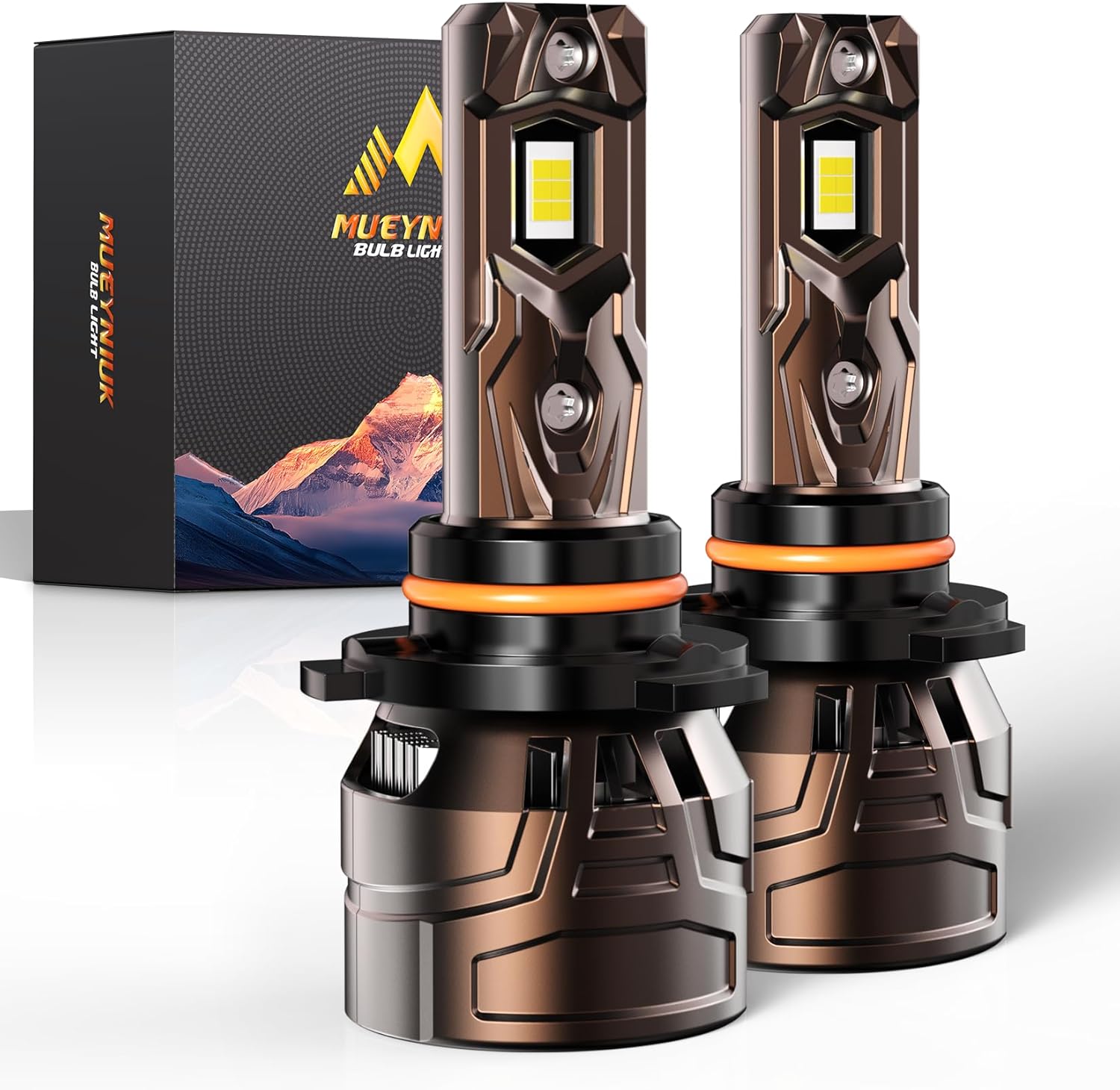 Upgraded 9006/HB4 Light Bulbs, 36000LM Super Bright 6500K 800% Brighter, Plug and Play Quick Installation, IP68, Long Service Life with Cooling Fan (Pack of 2)