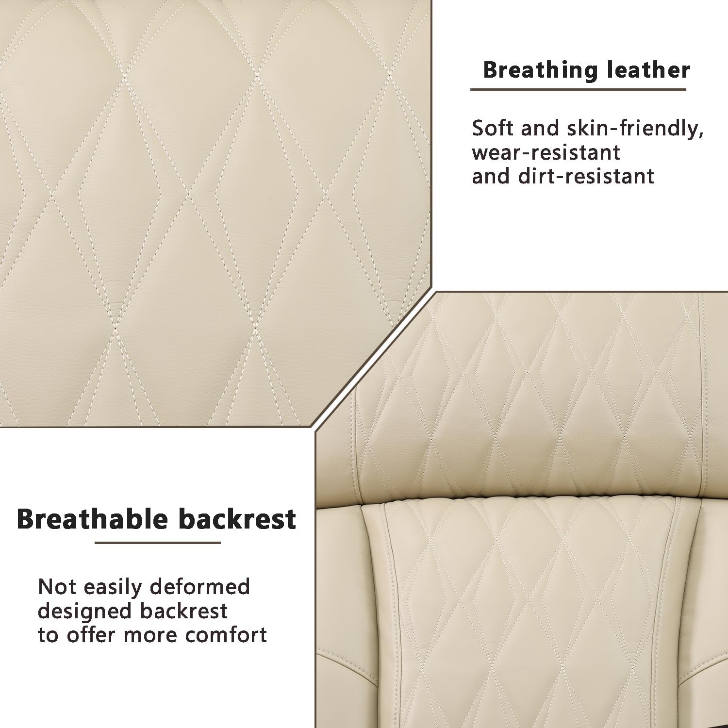 A Ainehome 3 Piece Power Recliner Sofa Set with LED, Power Leather Reclining Sofa and Chair Set, Leather Couches Sectional Recliner Chair for Living Room with USB Port/Storage Console