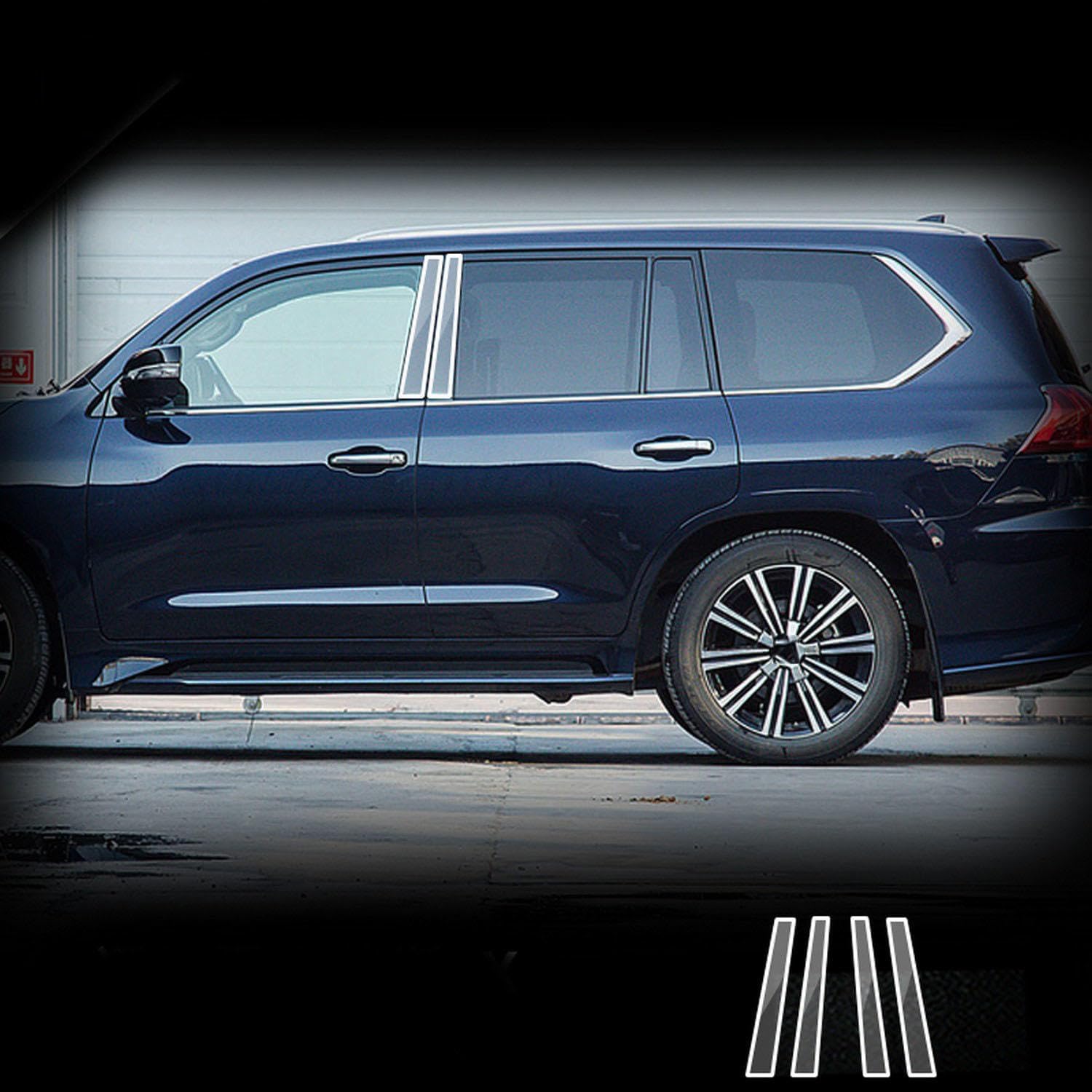 JCAKES Car Exterior PPF Paint Protective Film Anti-Scratch of Window Pillar Strip TPU Transparent Film，for Lexus LX570 LX600 2016-2023