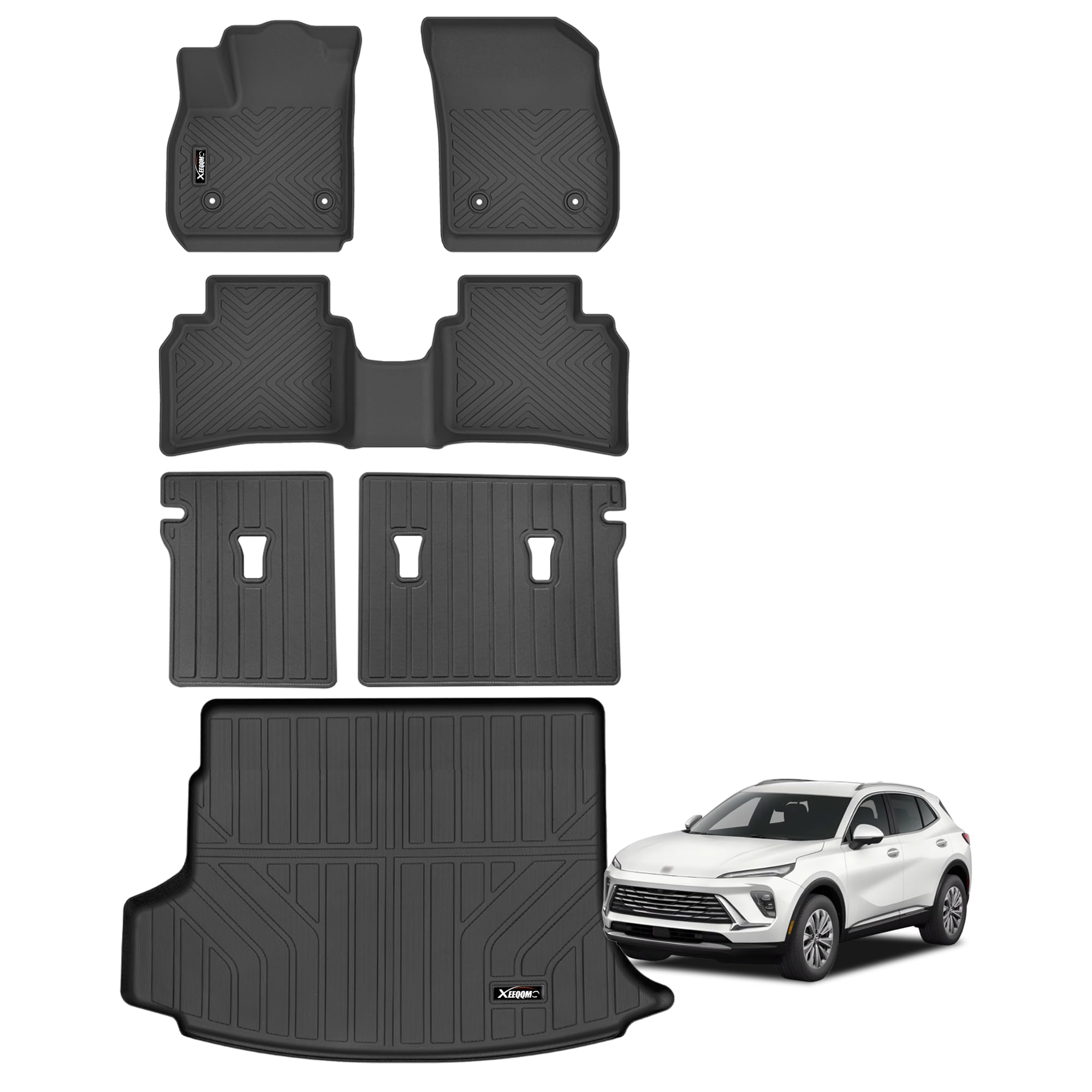 Floor Mats for 2021-2025 2026 Buick Envision with Cargo Liner All Weather TPE Protection Floor Liners Full Set with Trunk Mat for 2021 2022 2023 2024 2025 2026 Buick Envision Accessories