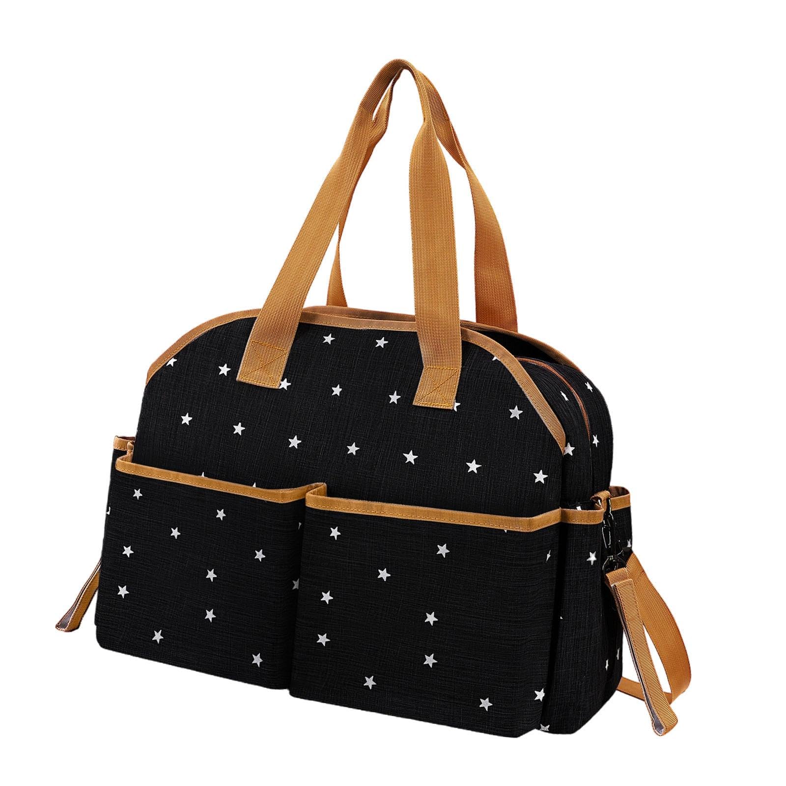 the style sutra THE STYLE SUTRA® Diaper Tote Handbag Stylish Shoulder Bag for Travel Bottle Baby Shower Gifts Black-picture-29