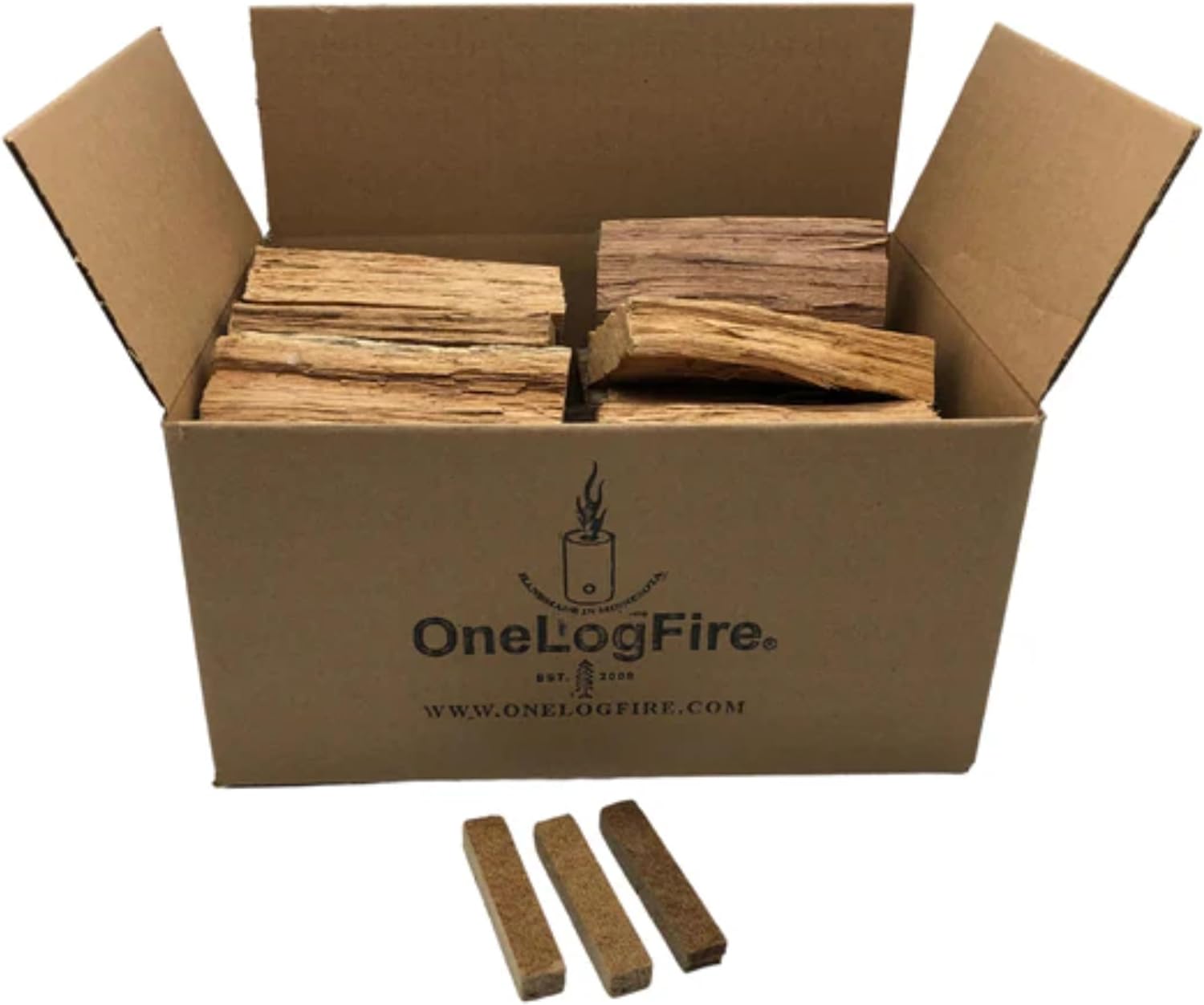 Mini 5-inch Pizza Oven Wood with 3 Fire Starters, Kiln-Dried Red Oak Split Wood for Pizza Oven, Wood Stove, BBQ Grill, 10 lbs (12''x 8'' x 6'' Box)