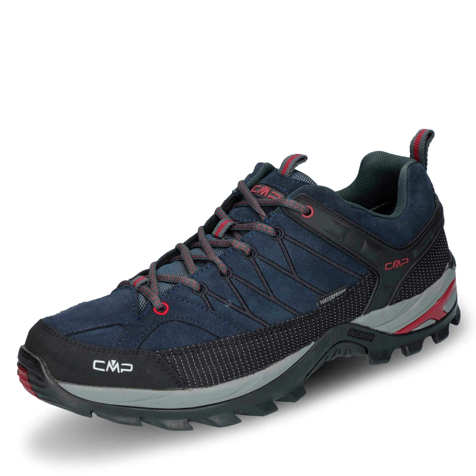 CMP Rigel Low Trekking Shoes Wp Asphalt-Syrah UK 9.5