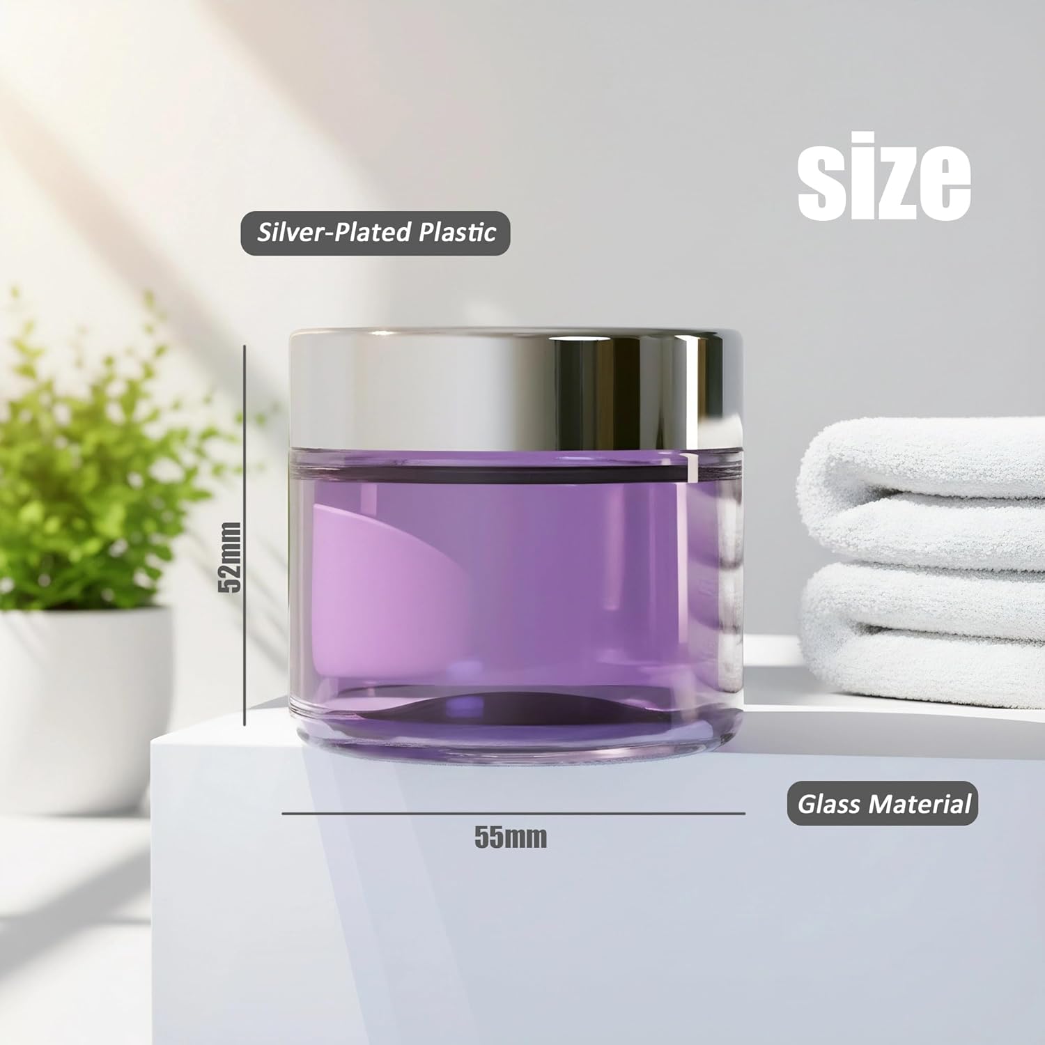 24Pack 2 oz Small Glass Jars with Lids, 2oz Travel Jars with Inner Liners,2 Ounce Travel Containers for Toiletries Cosmetics Containers,Cream Lotion,Body Scrub (24 Pack (2oz))