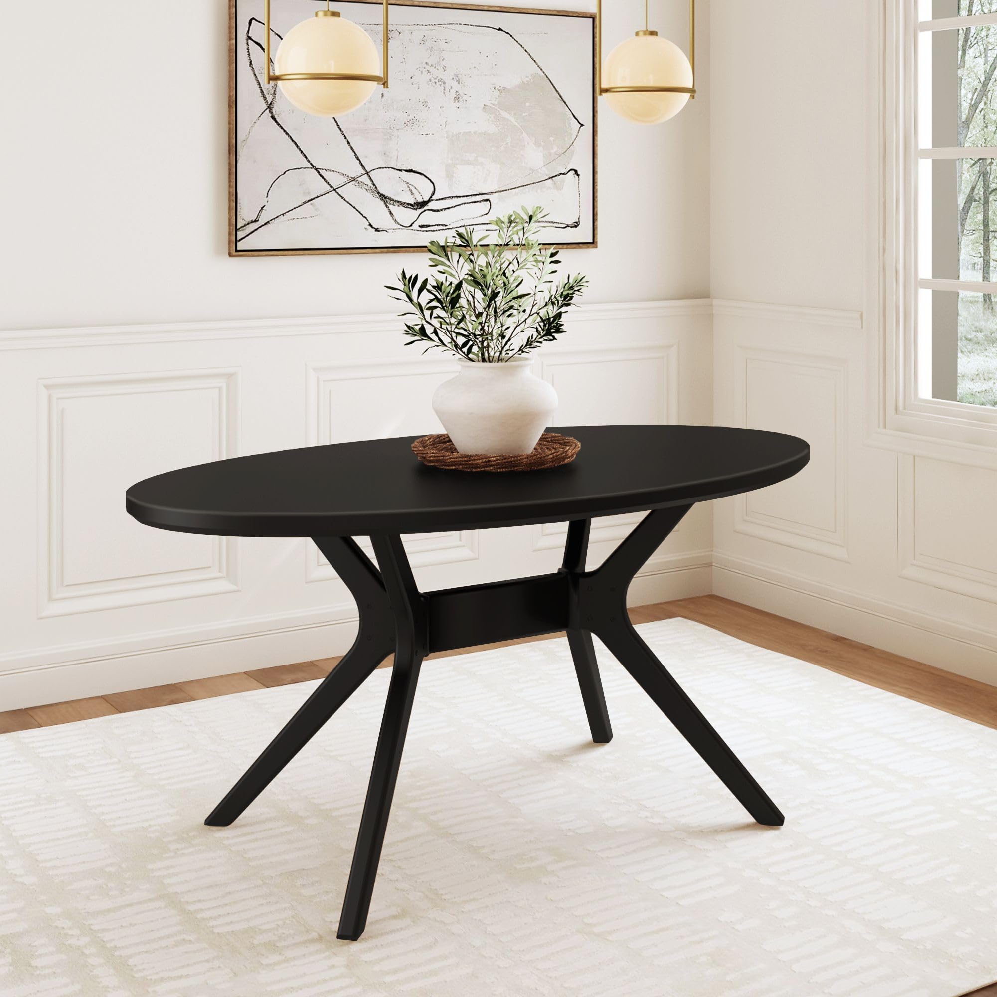 Amazon.com - Plank+Beam Verso Oval Dining Table, 62 Inch Solid
