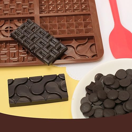 Miniatura 5 de ZTHapwa Moldes de barra de chocolate de silicona con 6 formas, molde cuadrado de silicona profunda para barras energéticas de chocolate, caramelos,