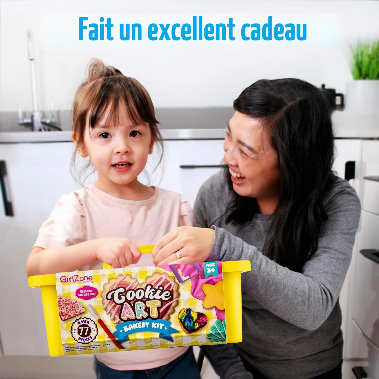 GirlZone Kit de Décoration de Biscuits, Kit Pâtisserie Enfant avec Pâtisserie Accessoire, Ustensiles de Cuisine Enfant - Cookie Art Bakery Kit Cadeau Fille 10 ans