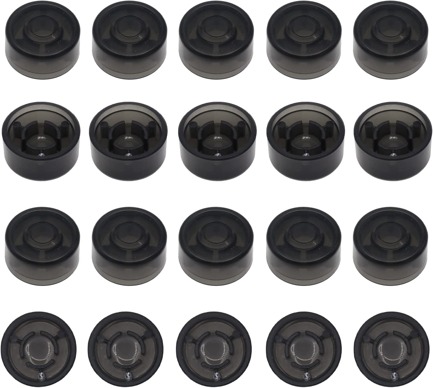 Cheerock 20Pcs Black Guitar Effect Footswitch Topper