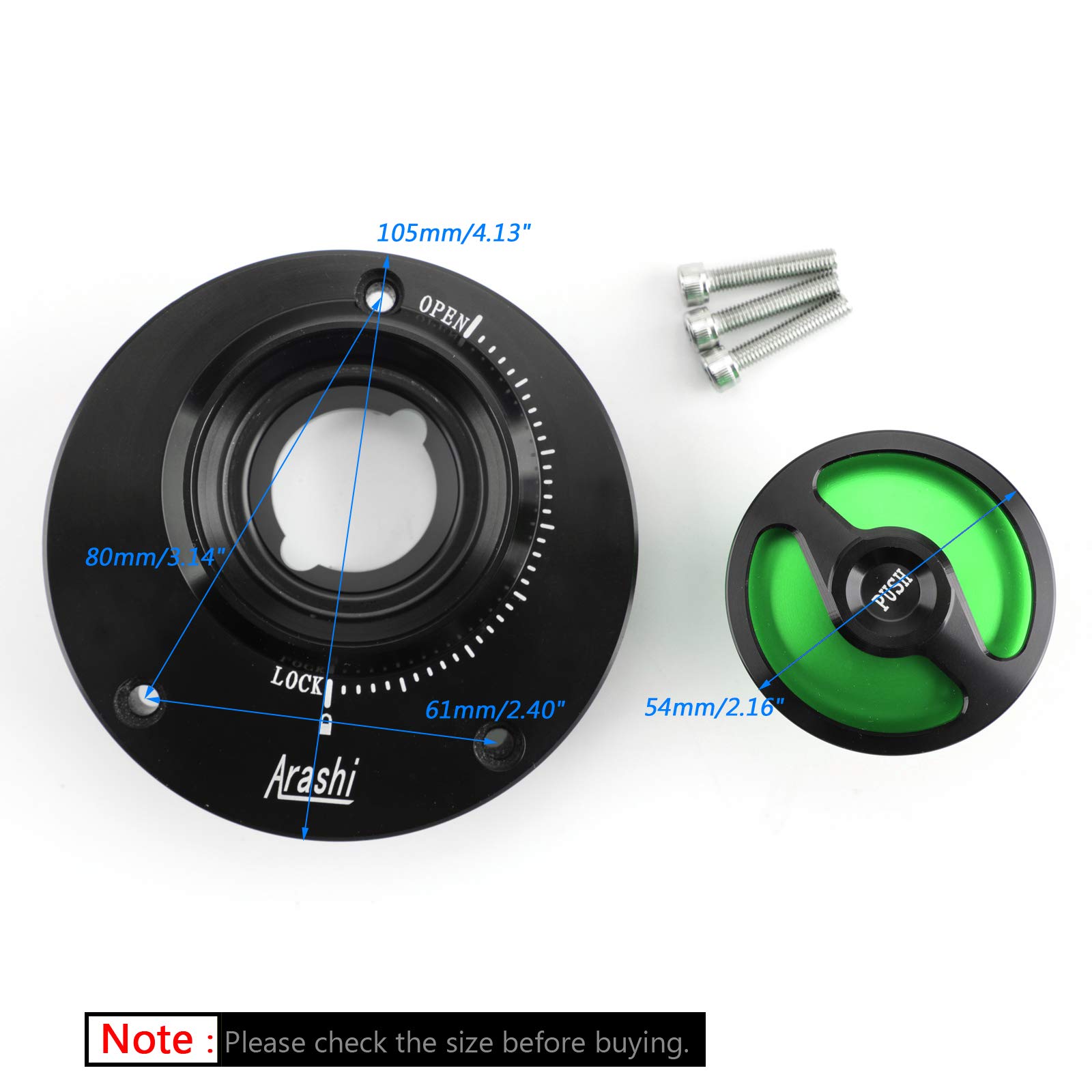 Bruce & Shark Tankdeckel Schwarz - Keyless Für Yamaha YZF-R1/R6 04-17