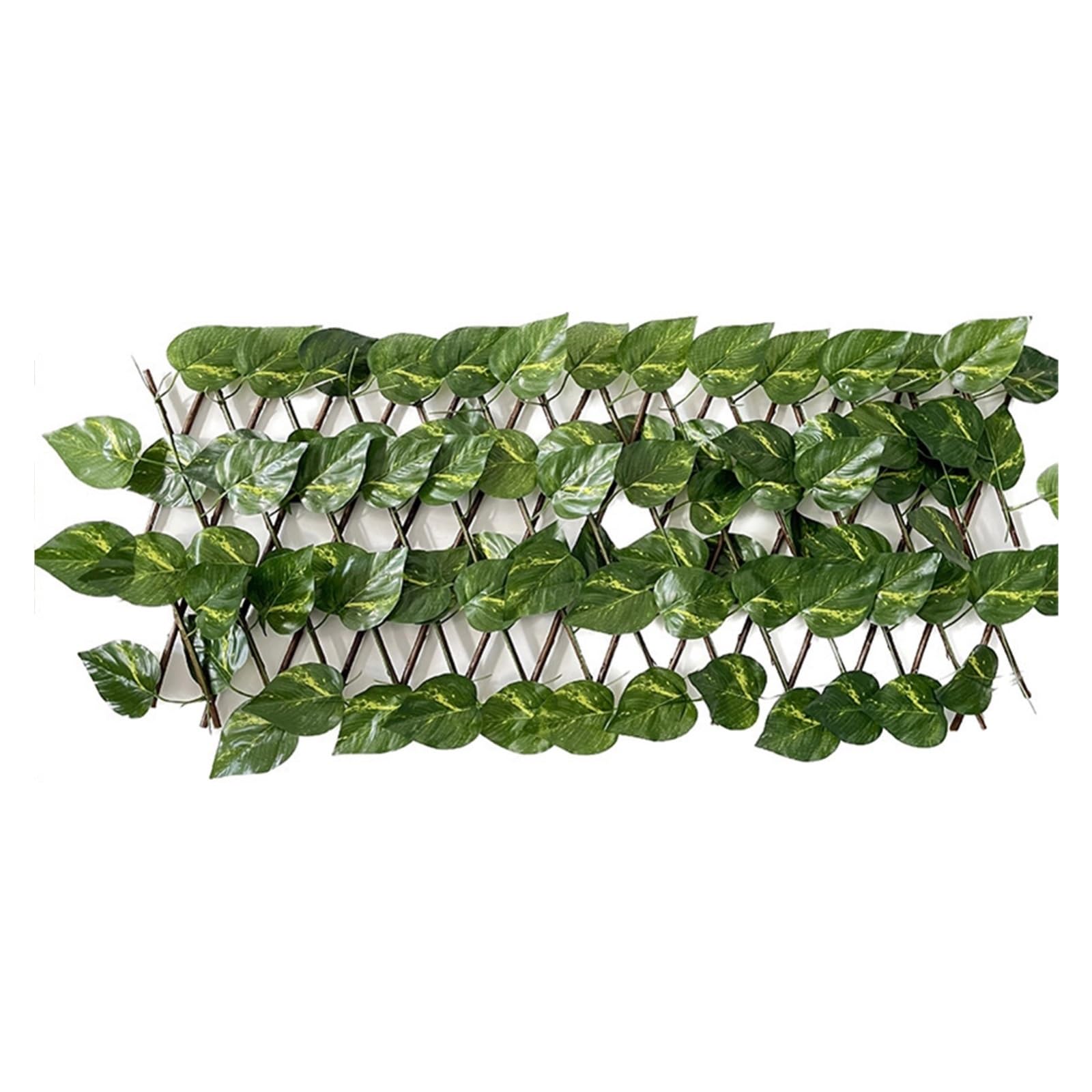 Luoaxinn 40Cm Green Basil Lea Expandable Trellis Simulation Fence Outdoor Courtyard