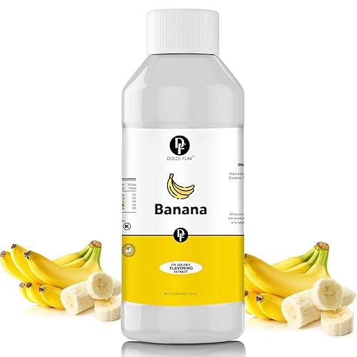 Miniatura 6 de Dolce Foglia Extracto de plátano  1 galón soluble en aceite multiusos saborizante ideal para hacer dulces, hornear, bálsamo labial y helados