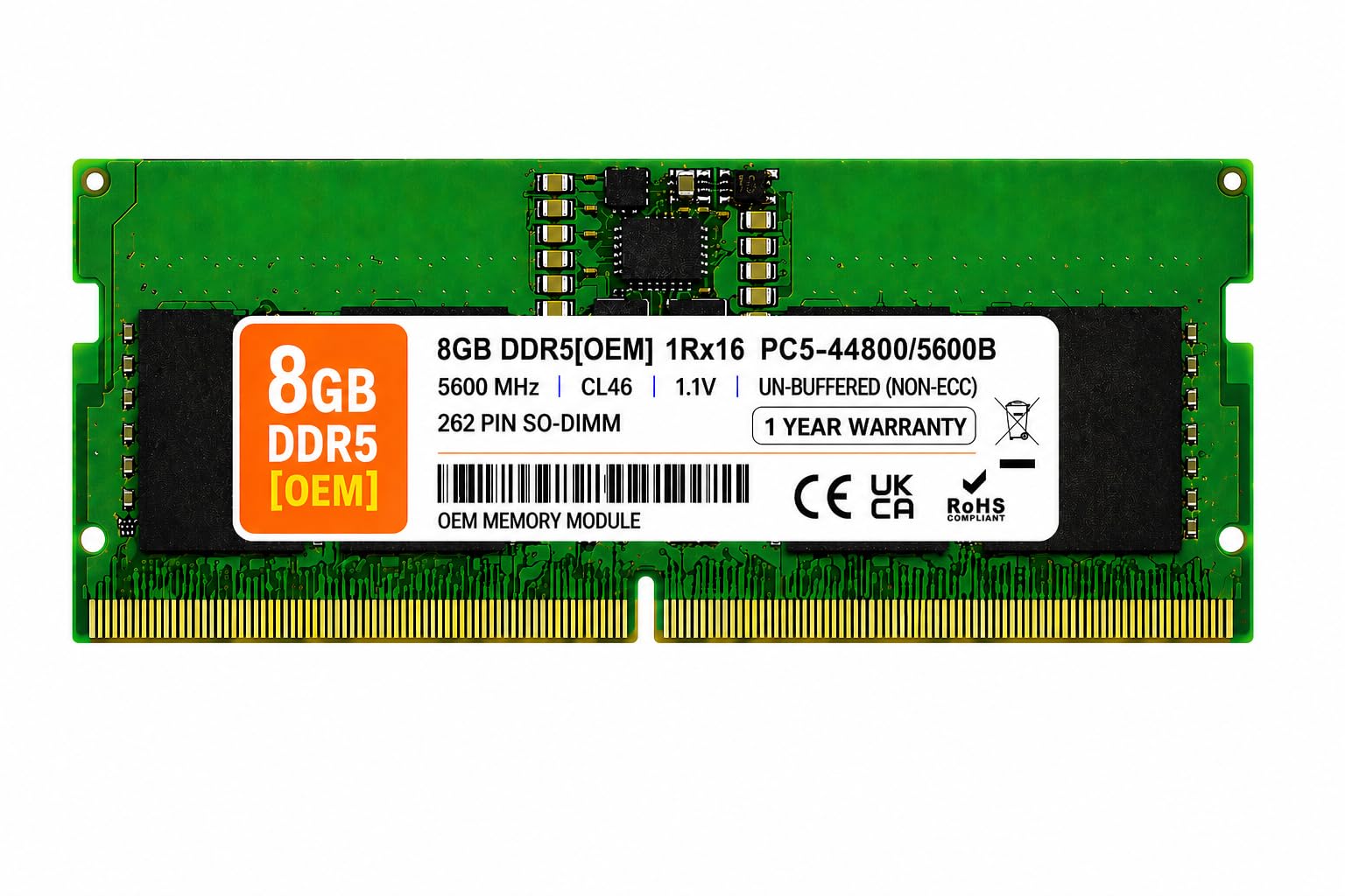 Amazon.in: Buy 8GB DDR5 5600MHz OEM Laptop RAM [Key Specs: PC5