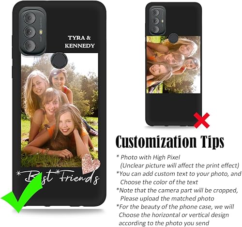 Miniatura 3 de Funda de teléfono con foto personalizada para Motorola Moto G Play 2023 con nombre de logotipo y texto personalizado, la mejor funda delgada y suave