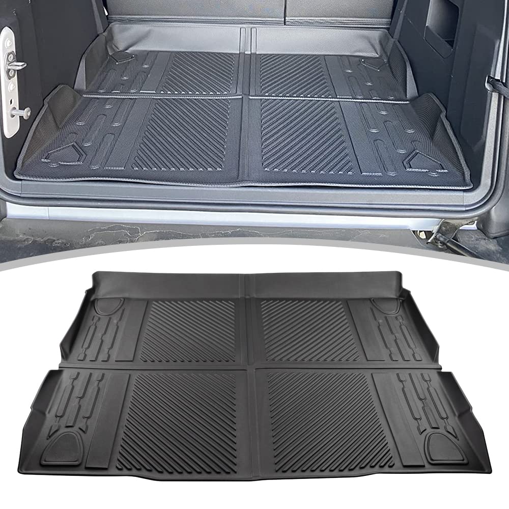 for Ford Bronco Trunk Mat, Trunk Floor Mat TPE Material Cargo Liner Anti-Slip Rear Trunk Mat Compatible with Ford Bronco 2021 2022 2023 4-Door (Not Fit for Bronco Sport and 2 Door)