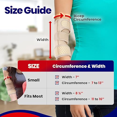 Miniatura 4 de Codera para tendinitis para codo Soporte de túnel cubital para dormir Soporte de codo de tenis e inmovilizador de codo de manga de compresión