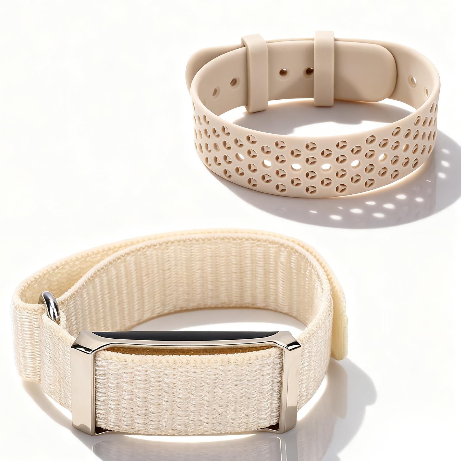 Bracciale Intelligente, Tracker di attività Indossabili e Fitness, Monitoraggio del Sonno 24h, 127 modalità Sportiva, Braccialetto Intelligente per Uomini Donne, 2 Band di (Champagne Gold)
