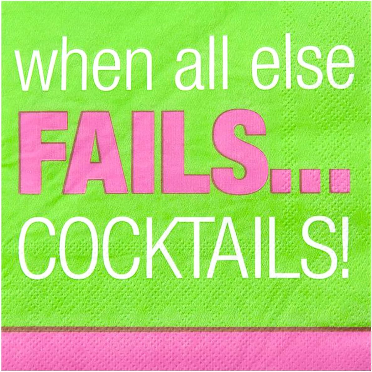 When all else fails…Cocktails! Beverage Paper Napkins, 20 ct
