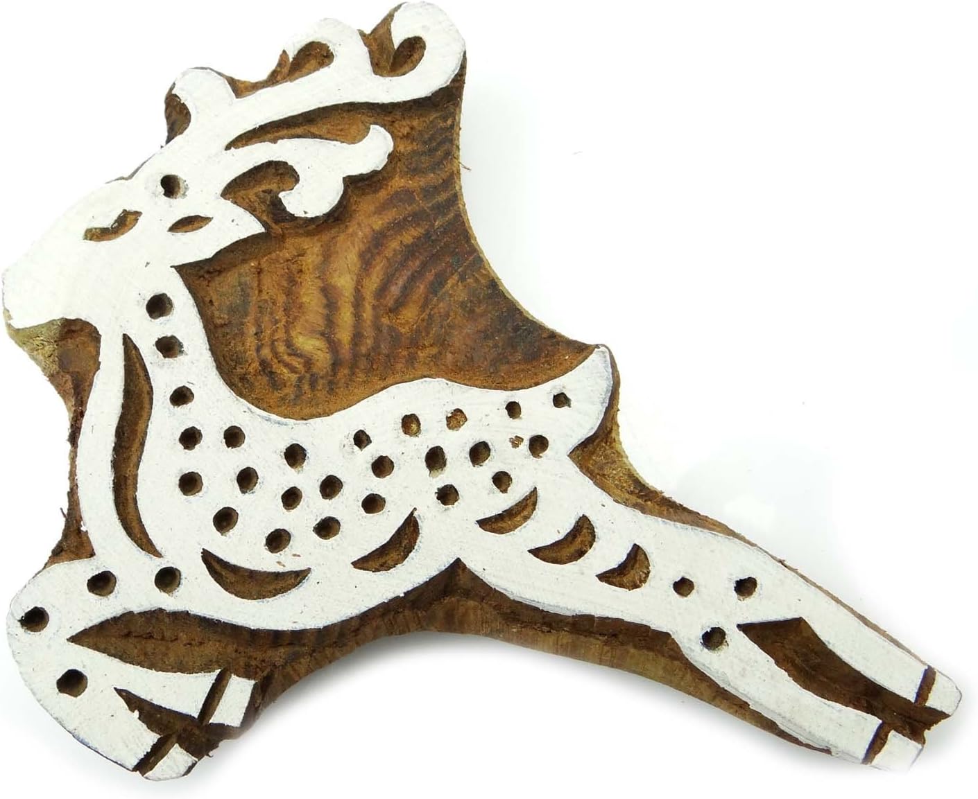 Woodblock Stamp Deer Pottery Stamps Brown Handmade Decorative Blocks