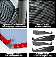 Vista 5 de Compatible con BYD Song Plus DM-i EV 2022-2023 Guantera de puerta de automóvil debajo de almohadilla anti patadas borde lateral ABS placa protectora