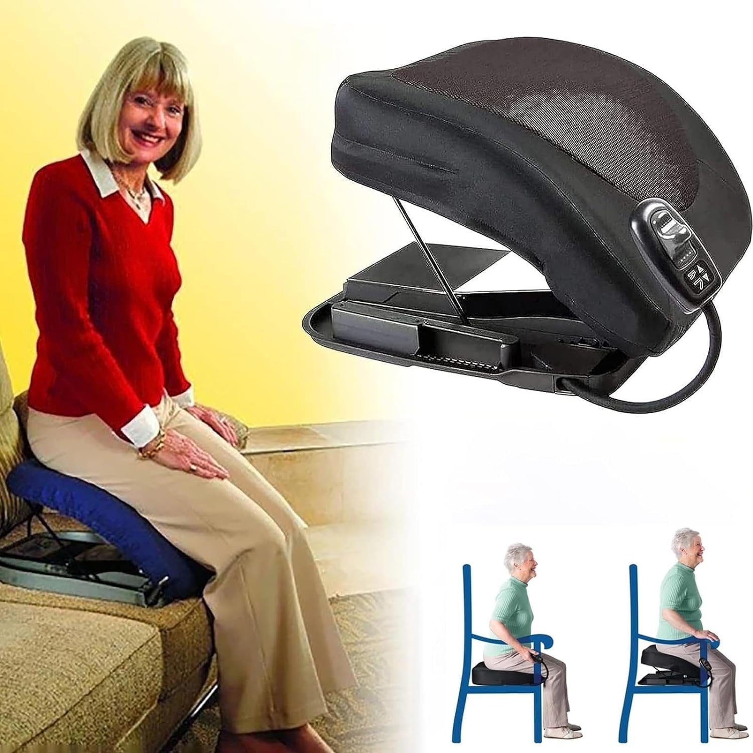 Lift Assist Per Anziani, Cuscino Di Sollevamento Portatile Ausilio Per La Mobilità Del Sedile Cuscino Elettrico Di Sollevamento Facile Per Assistenza Alla Mobilità, Supporto Fino a 300 Libbre