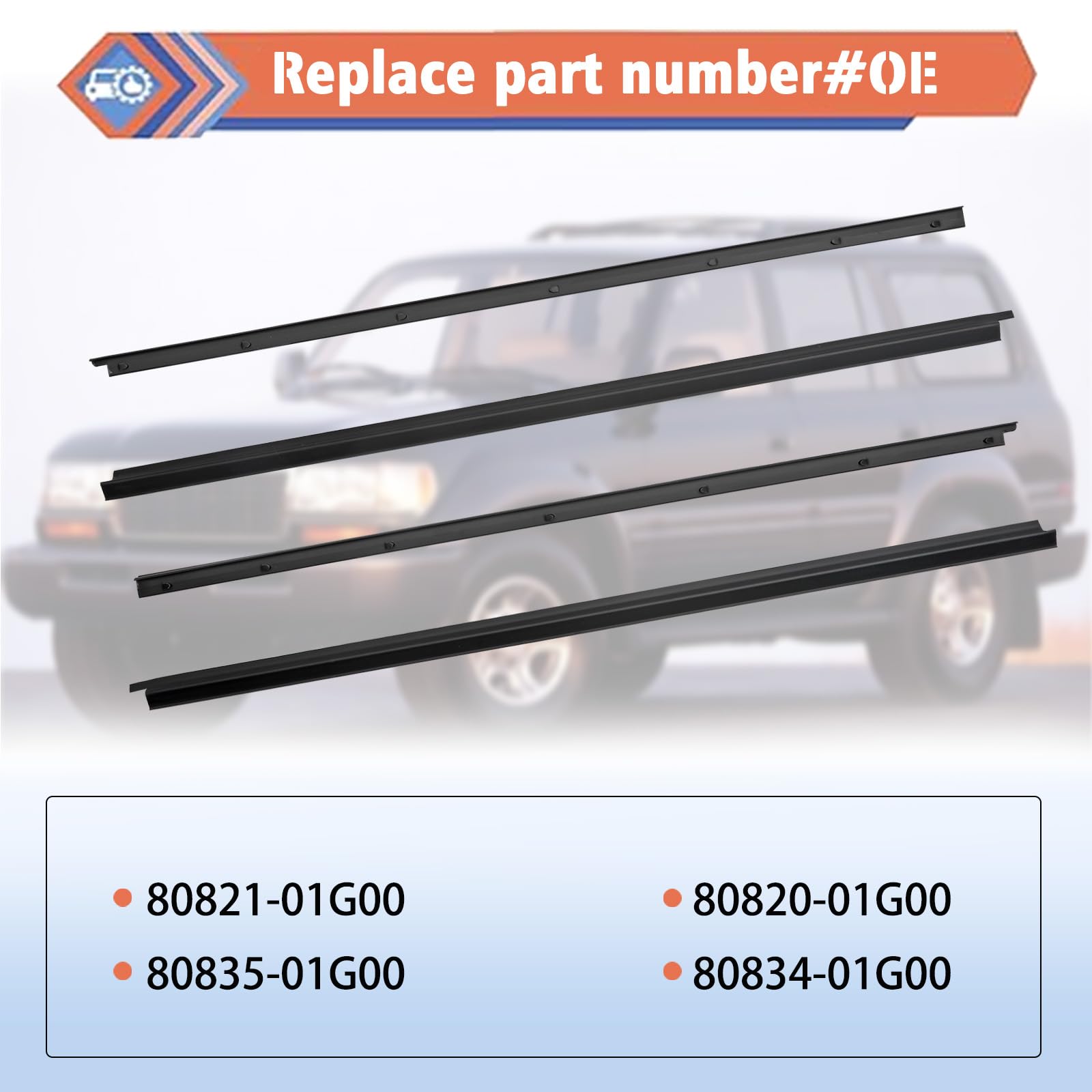 FOR NISSAN NAVARA HARDBODY D21 PICKUP WINDOW GLASS SEALS DOOR BELT WEATHER STRIP
