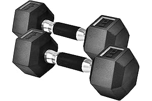 30lbs dumbbells set of 2: HEX Dumbbells Set with Anti-Slip