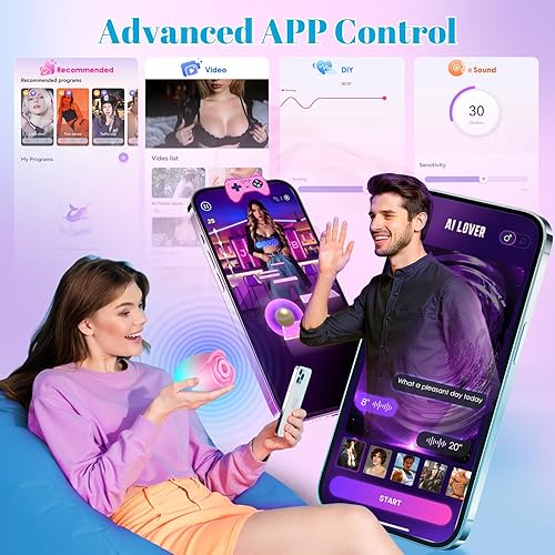 Miniatura 27 de Juguete sexual rosa para adultos, vibrador de rosa con control de aplicación para mujeres, juguetes sexuales con 9 modos de succión y vibración