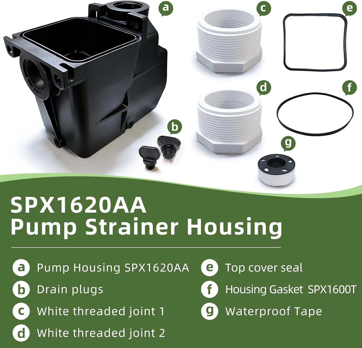 SPX1620AA Pump Strainer Housing Fits for Hayward Super Pump SP1600X and SP2600X Series Models