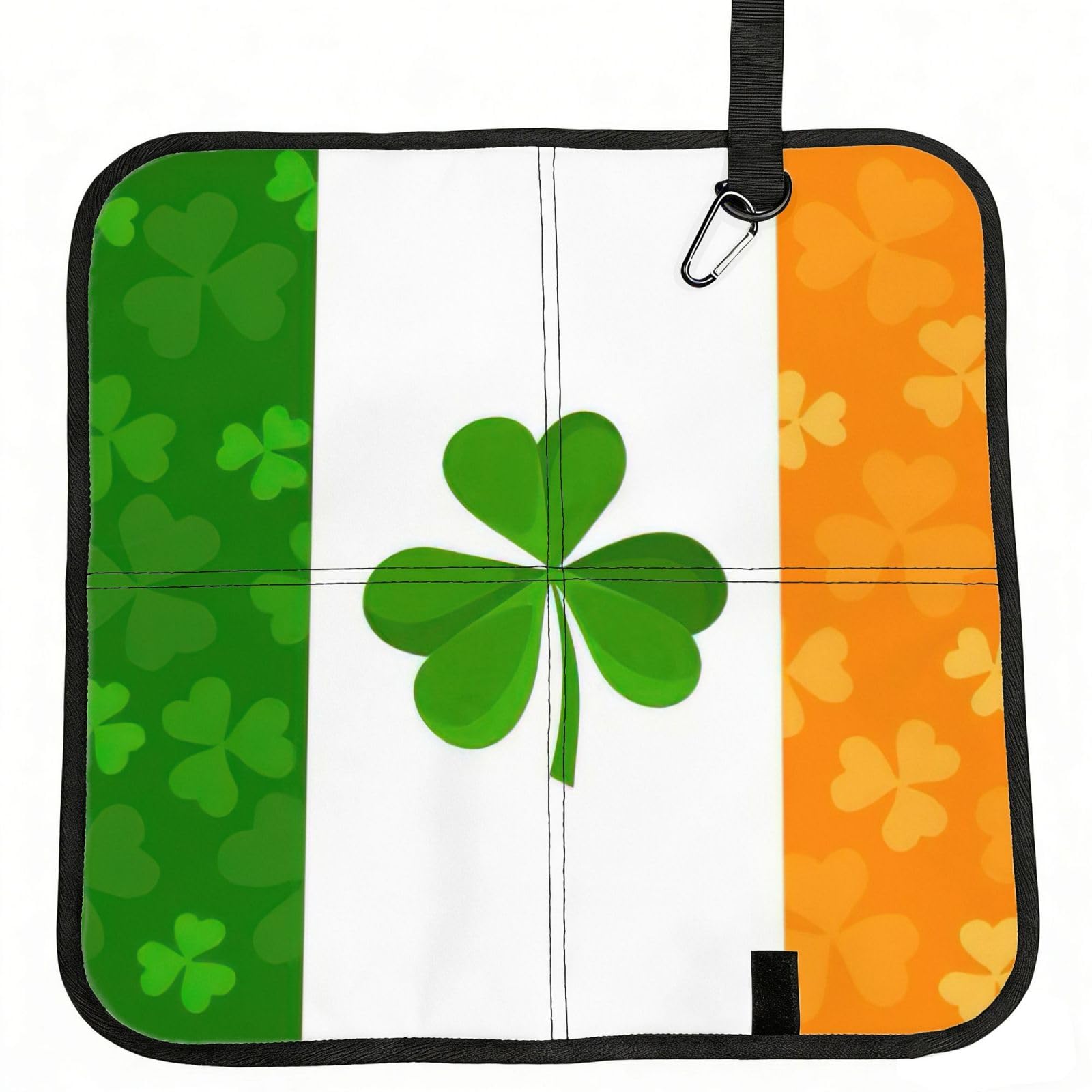 NImongt Irish Flag Print Portable Chair Pad Foldable Seat Cushion Outdoor Seating Office Picnic Camping