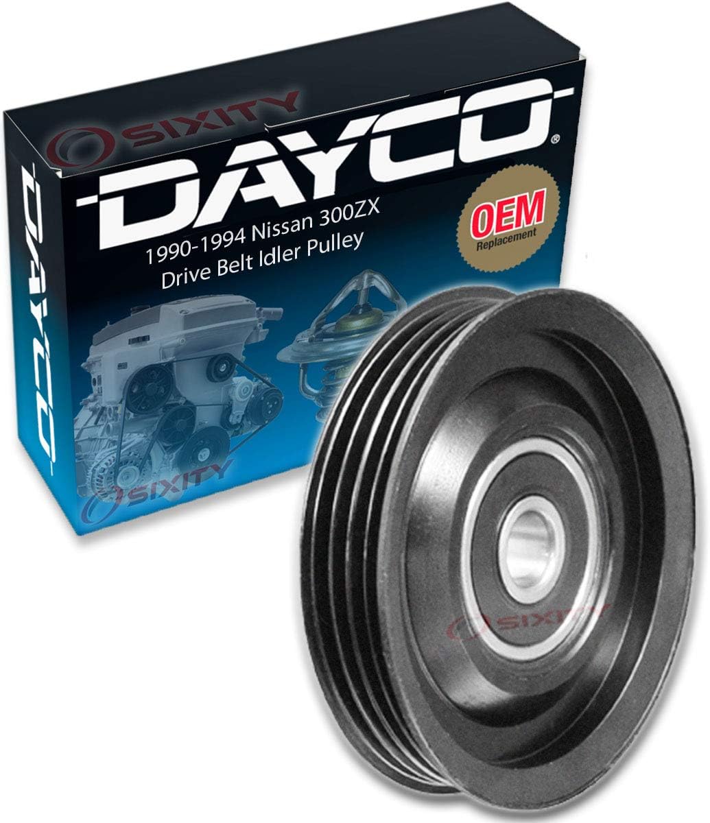 Dayco Drive Belt Idler Pulley compatible with Nissan 300ZX 1990-1994