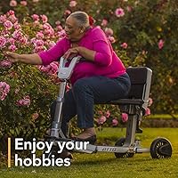 Vista 9 de ATTO - Scooter de movilidad plegable de viaje con alimentación eléctrica de MovingLife, scooter eléctrico portátil de tamaño completo, batería