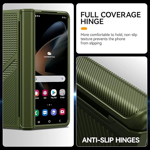 Miniatura 3 de Funda para Galaxy Z Fold 4, funda plegable Z 4, protección de bisagra, ultrafina de policarbonato mate, a prueba de golpes, funda resistente para