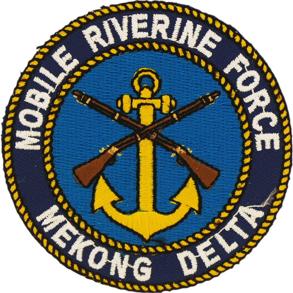 United States Military Mobile Riverine Force MRF Mekong Delta Vietnam Patch, with Iron-On Adhesive