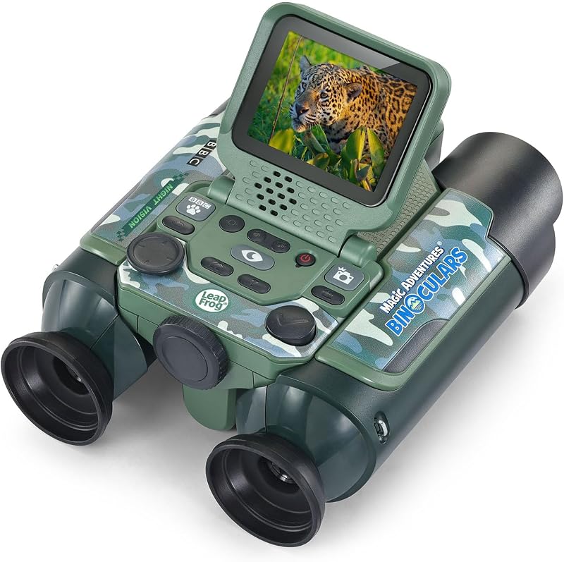 Prismáticos LeapFrog Magic Adventures con captura de pantalla, visión nocturna, camuflaje