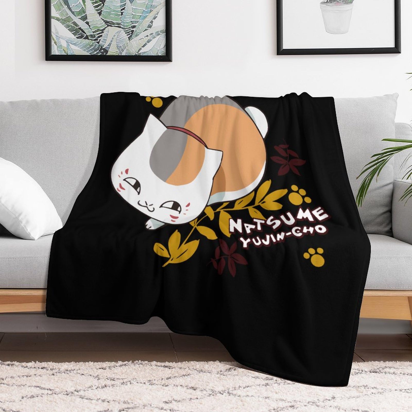 Amazon｜夏目友人帳 Natsume Yujin-cho ニャンコ先生 毛布 秋冬用 冷房