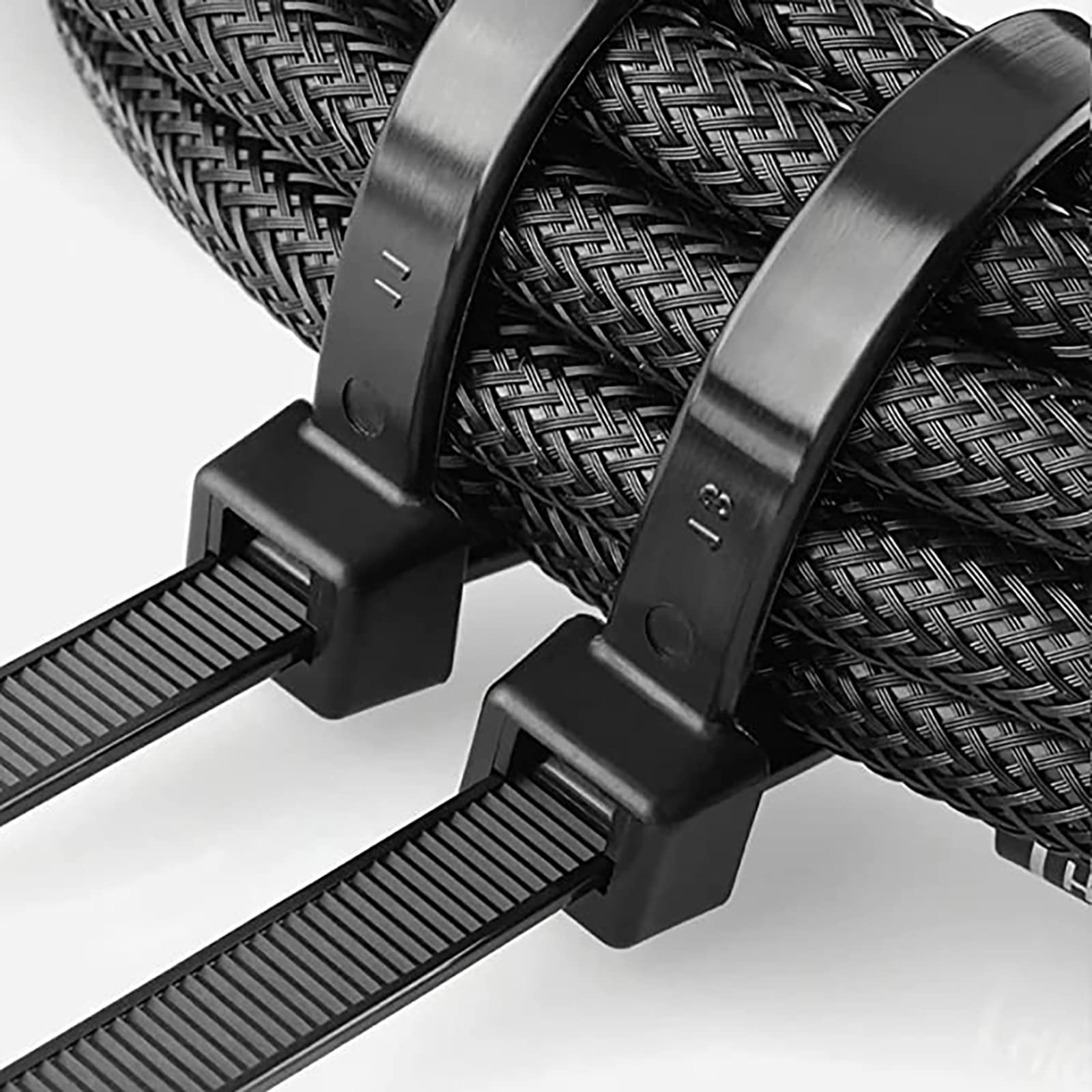 100 bridas de alambre grandes de 20 pulgadas con bridas de cable grandes de resistencia a la tracción de 70 libras, color negro