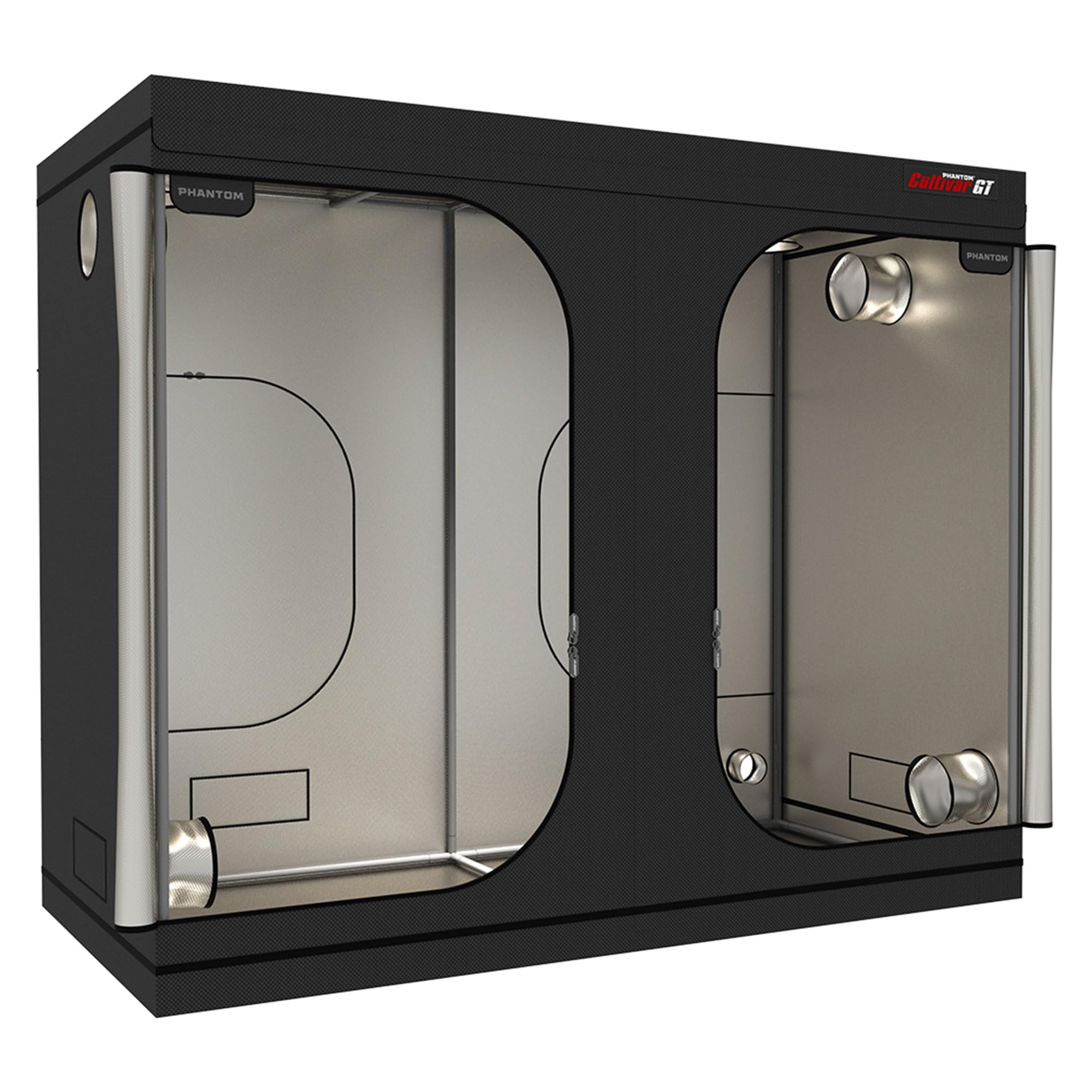 PHANTOM Cultivar GT84 Premium Grow Tent, 96”x48”x80”, Steel Corners, 200 lb Weight Capacity, 22 mm Poles, High Reflectivity Diamond Mylar, Genuine SBS