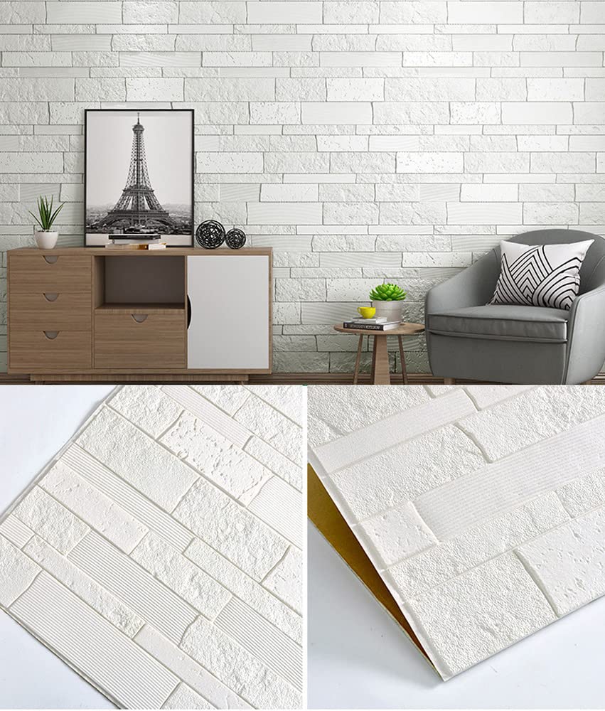 Amazon | 3D 立体壁紙 防音衝撃吸収 自己粘着 取り付け簡単 石調 DIY