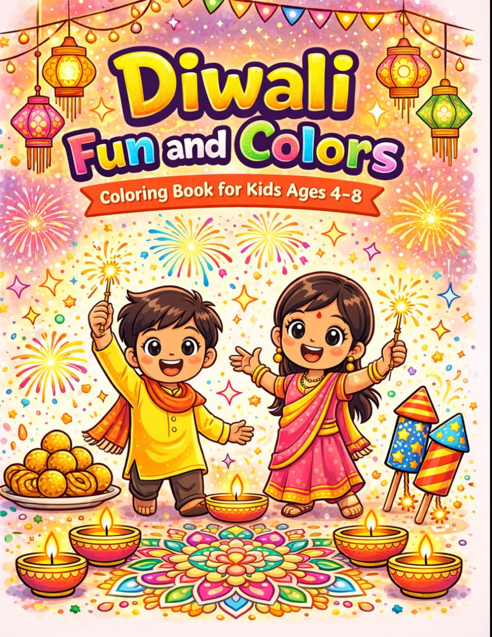 Diwali Fun & Colors: Diwali Coloring Book for Kids Ages 4–8