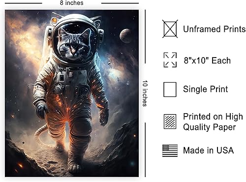 Miniatura 2 de Poster Master Póster espacial y de la NASA  Gato en un traje espacial  Arte de astronauta  Regalo para niños, niñas y entusiastas del espacio