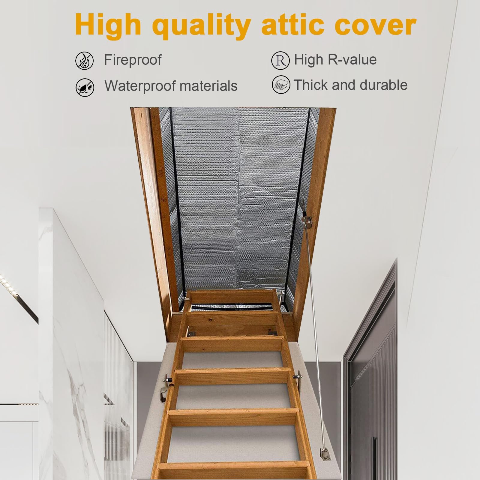 Snapklik.co : Attic Stairway Insulation Cover - Preiu Energy Saving