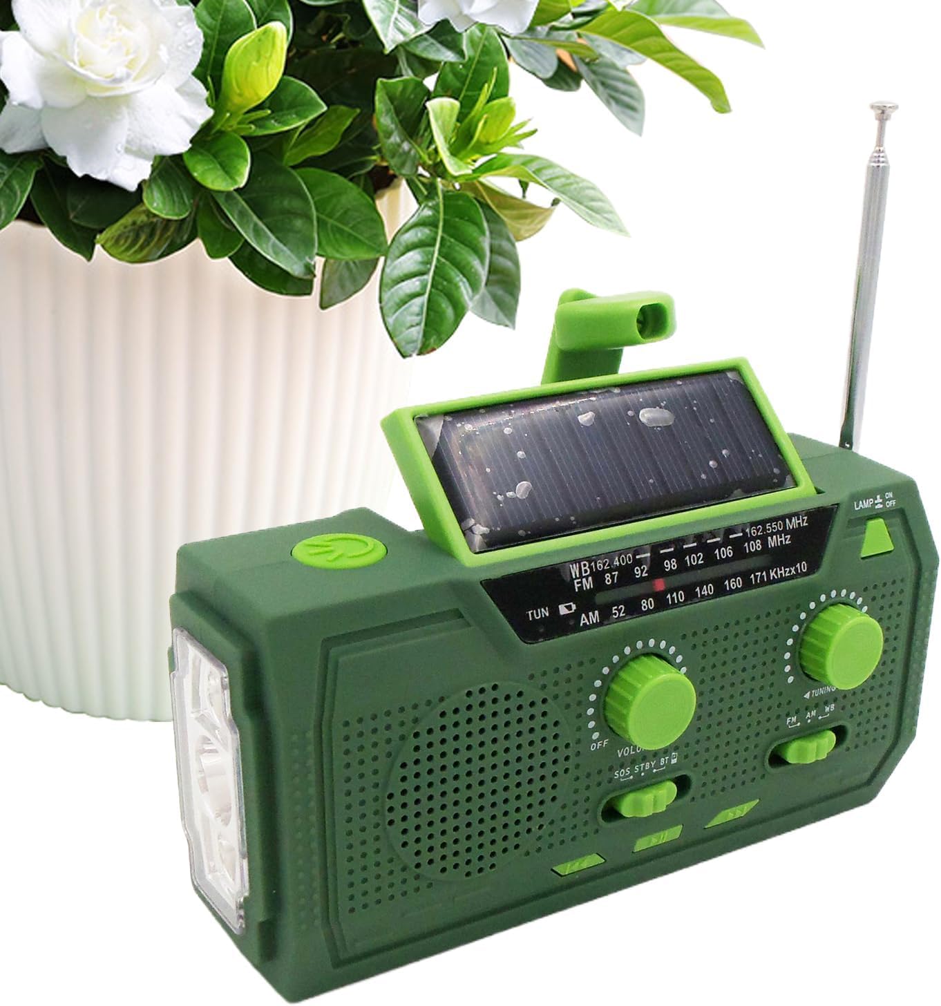 手回しラジオ,キャンプ用手回しラジオ アラートスピーカー 懐中電灯付きアウトドア装備 - アウトドア 停電 災害 用 スピーカー 兼