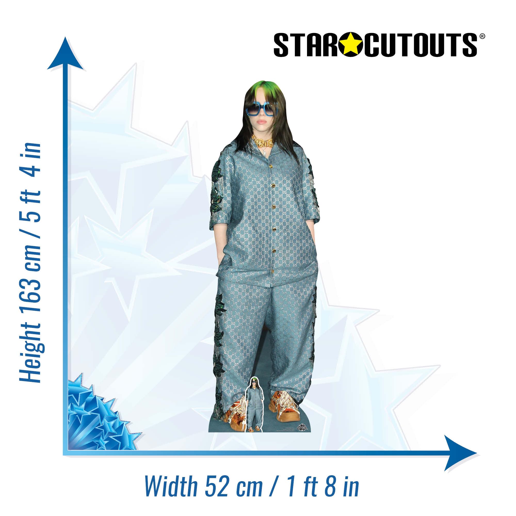 Billie Eilish Sサイズ 未使用 CS824 Billie Eilish Cut Out Green Hair with Mini Table Top 163cm