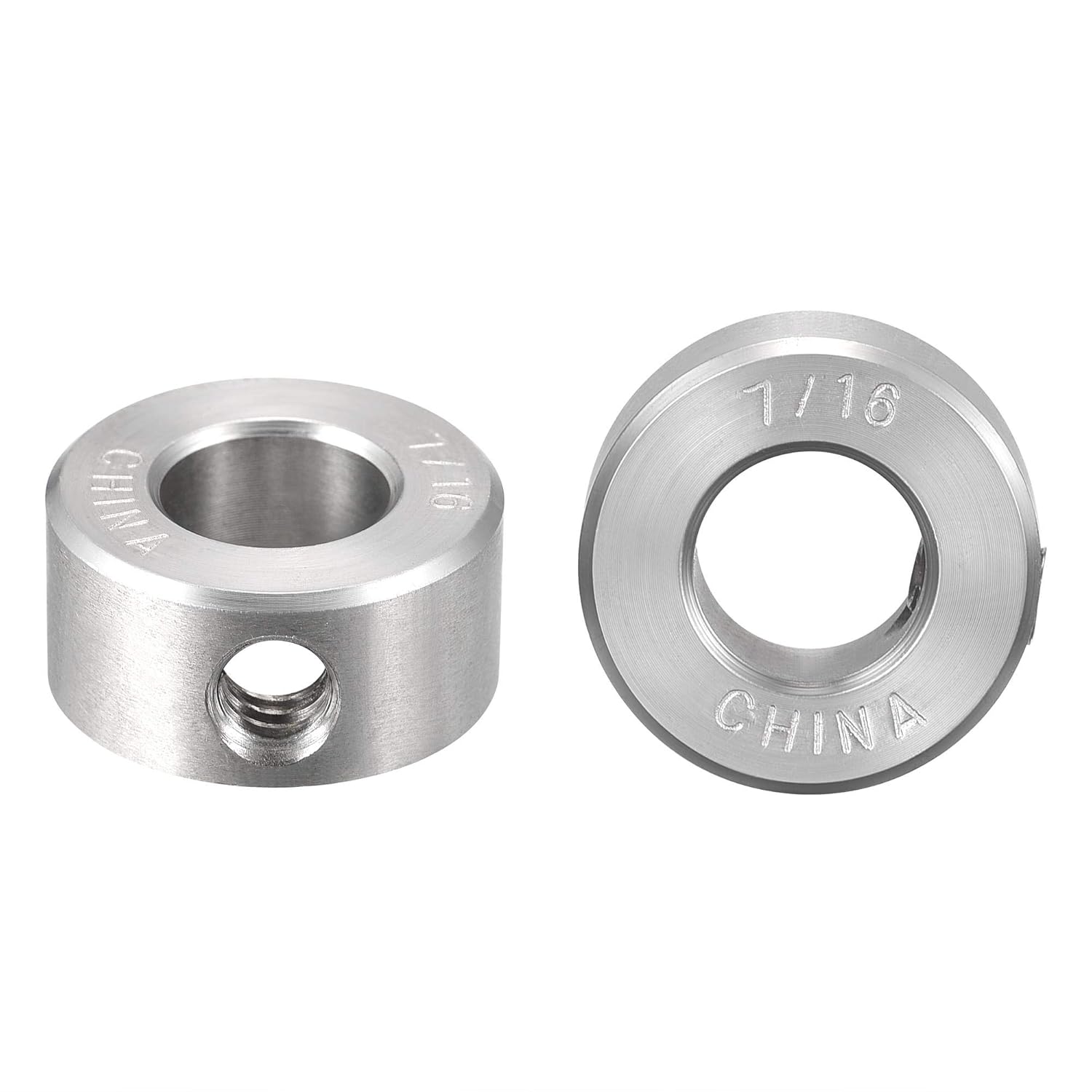 uxcell Drill Stop 3/4" I.D. Stainless Steel for Set Screws Chuck Woodworking Drill Bits Depth Holder 2Pcs