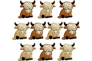 10Pcs Cow Slime Charms: Cute and Playful Silicone Cow Beads for Creative Crafting