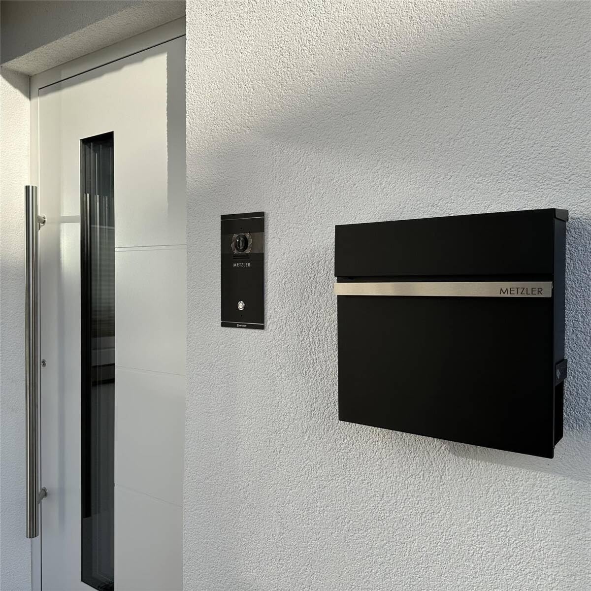 Metzler VDM10 2.0 video portero con abridor de puerta, IP de 2 hilos - intercomunicador de puerta con cámara HD, 1 sistema de intercomunicación familiar en casa familiar, aplicación para teléfono