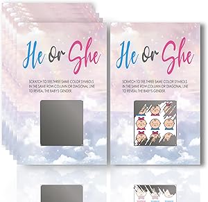 Pregnancy Announcement Scratch Off Cards - 5 Pack Fake Lottery Tickets For Gender Reveal To Family